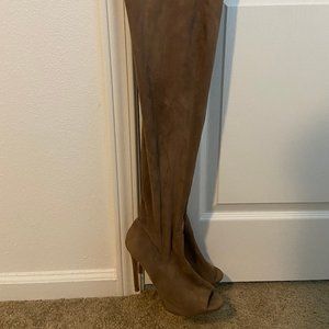 Peep-toe Thigh Highs